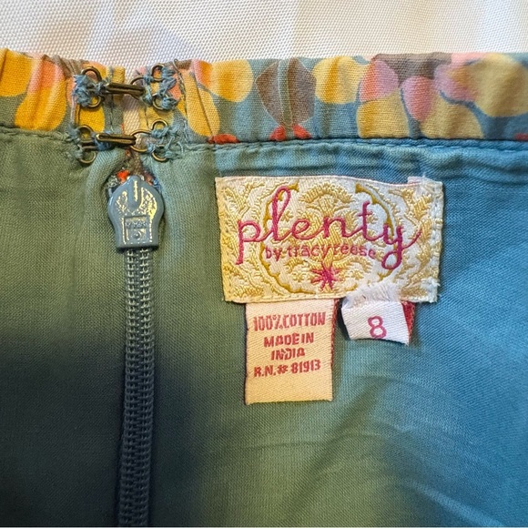 Plenty By Tracy Reese Size 8 Strapless Halter Braided Tie Red Gold Sundress - Picture 15 of 15